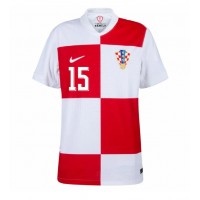 Camisa de Futebol Croácia Mario Pasalic #15 Equipamento Principal Europeu 2024 Manga Curta